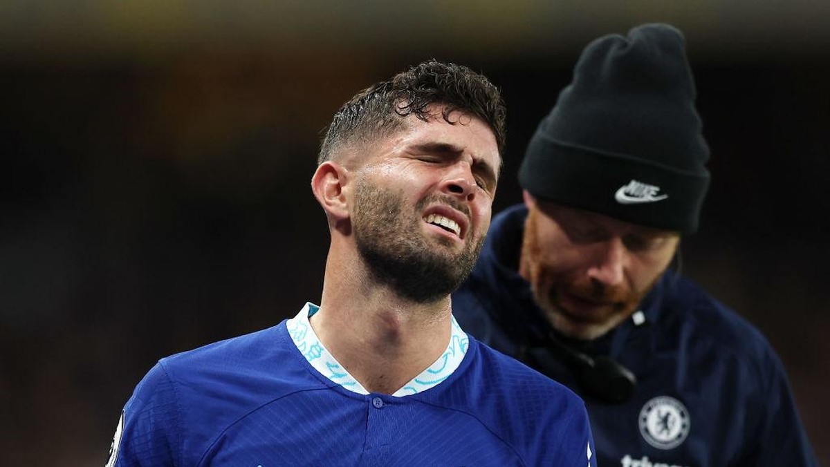 Christian Pulisic absen dua bulan karena cedera lutut (Chelsea FC via Getty Images/Chris Lee - Chelsea FC)