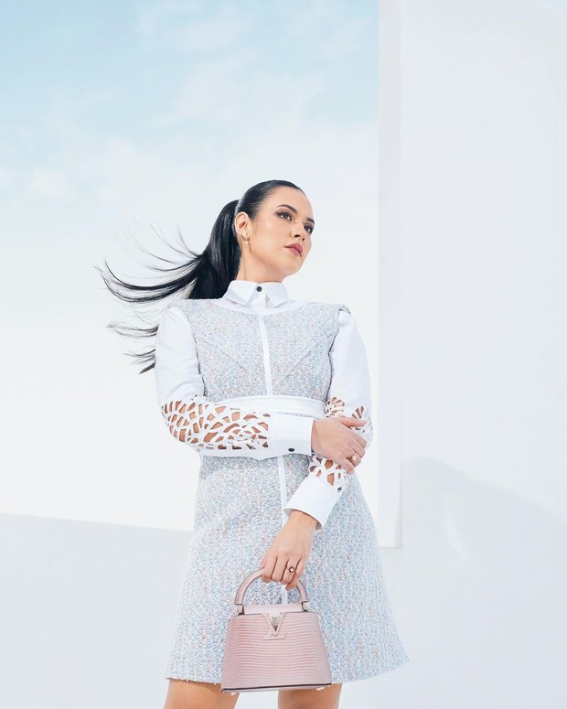 Gaya Raisa dengan brand Louis Vuitton. Foto: Instagram.com/raisa6690