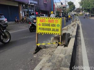 Median Jalan Dibongkar Pasang, Warga Kritik Tata Kota Malang yang Amburadul Median Jalan Dibongkar Pasang, Warga Kritik Tata Kota Malang yang Amburadul
