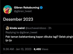 Gibran Bilang Taman Balekambang Solo Dibuka Desember 2023