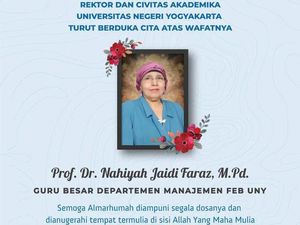 Prof Nahiyah Jaidi Faraz Guru Besar FEB UNY Tutup Usia Prof Nahiyah Jaidi Faraz Guru Besar FEB UNY Tutup Usia