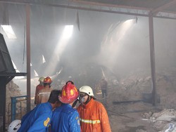 Kebakaran Gudang Tepung Gaplek di Karanganyar