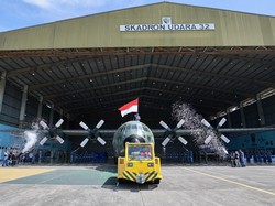 Pesawat C-130B Hercules A-1312 Dipensiunkan Usai 47 Tahun Perkuat TNI AU