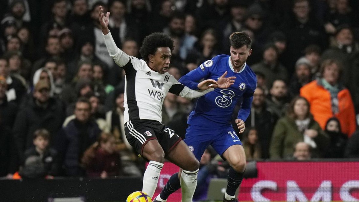 Fulham vs Chelsea di babak pertama. (Foto: AP/Alastair Grant)