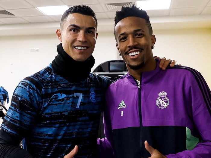 Cristiano Ronaldo bertemu bek Real Madrid, Eder Militao.
