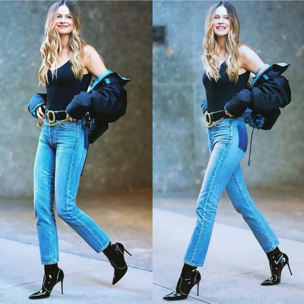 Bomber Jaket | Foto: Instagram | @behatiprinsloo Gaya nyentrik Behati Prinsloo yang bisa kamu contek