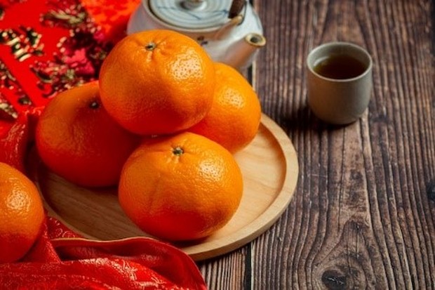 Buah jeruk melambangkan kebahagiaan dan keberuntungan saat perayaan Imlek