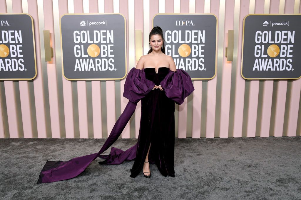 BEVERLY HILLS, CALIFORNIA - JANUARY 10: Selena Gomez attends the 80th Annual Golden Globe Awards at The Beverly Hilton on January 10, 2023 in Beverly Hills, California. (Photo by Matt Winkelmeyer/FilmMagic)
