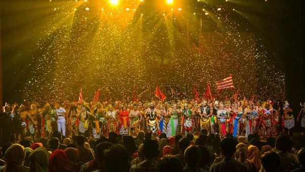 Aksi Memukau Panglima TNI-Kapolri Mainkan Wayang Orang Pandawa Boyong