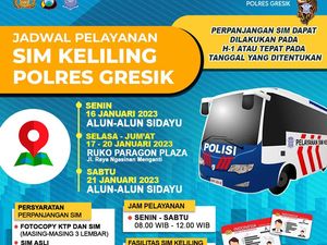 Simak Lurr Jadwal SIM Keliling Gresik hingga 21 Januari 2023