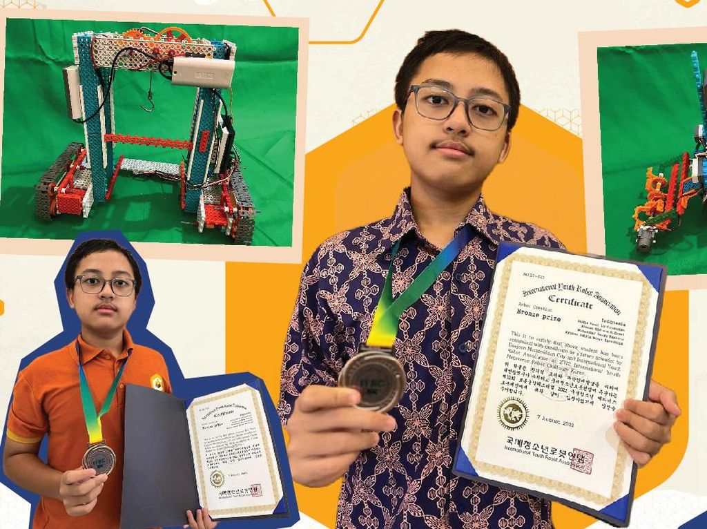Wakili Indonesia, Siswa SMP Ini Juara Kompetisi Robot di Korea
