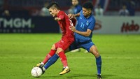 Thailand vs Vietnam pada leg kedua semifinal Piala AFF 2022 tersaji di Thammasat Stadium, Bangkok, Senin (16/1/2023). AP/Kittinun Rodsupan  