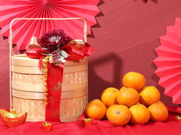 Hampers buah jeruk mandarin. Foto: outerbloom.com