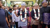 Momen Dua Menteri Ramaikan Ultah Kabupaten Langkat