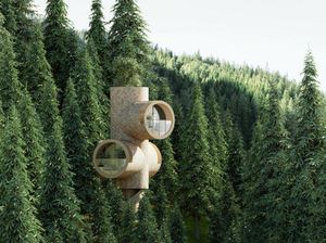 Unik Banget, Rumah Pohon Ini Mirip Minion