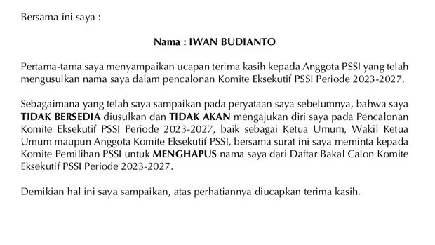 surat iwan budianto