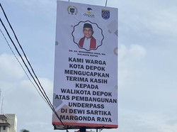 Ada Baliho Terima Kasih Wali Kota Depok atas Underpass, Warga Merasa Lucu
