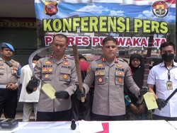 Polisi Ciduk Geng Motor yang Bacok-Setrum Mati Warga Purwakarta