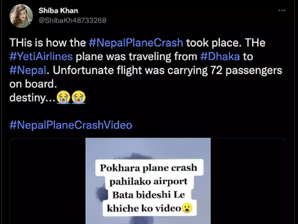 Hoax! Netizen Sebar Rekaman Yeti Airlines Padahal Pesawat Rusia
