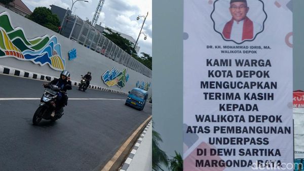 Ini Underpass yang Disebut di Baliho Terima Kasih buat Walkot Depok