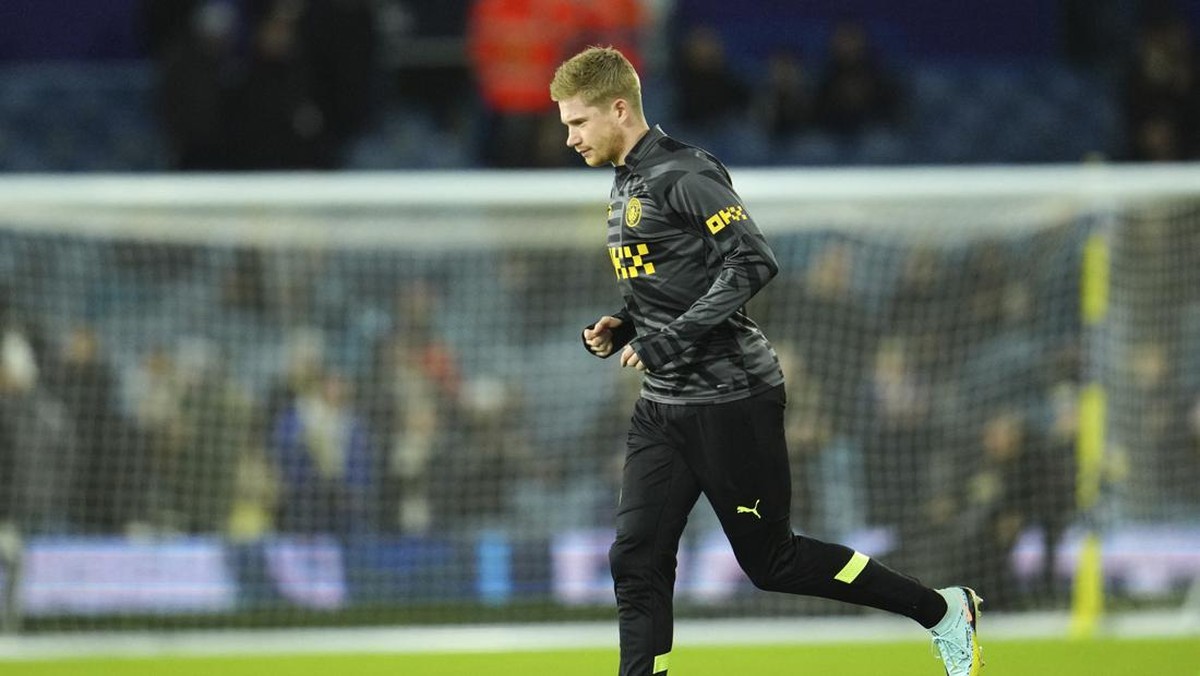 Manchester City tanpa Kevin de Bruyne di markas RB Leipzig. (Foto: AP/Jon Super)