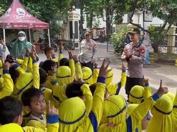 Sambangi PAUD di Jagakarsa, Polisi Edukasi Anak-anak Cegah Penculikan