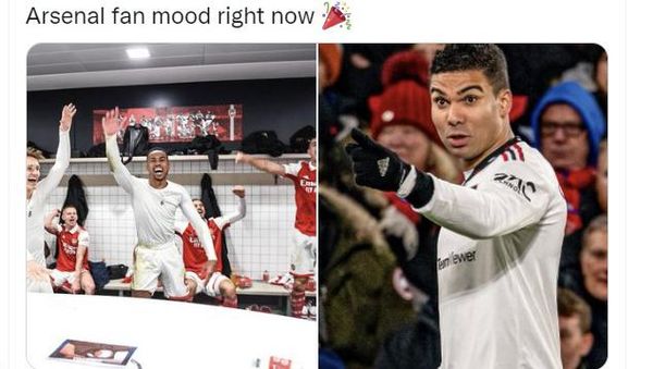 Meme Casemiro Absen Bikin Fans MU Cemas, Arsenal Senang Bukan Kepalang