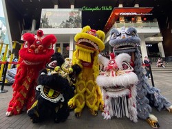 Aksi Barongsai di Mal Ciwalk Bandung