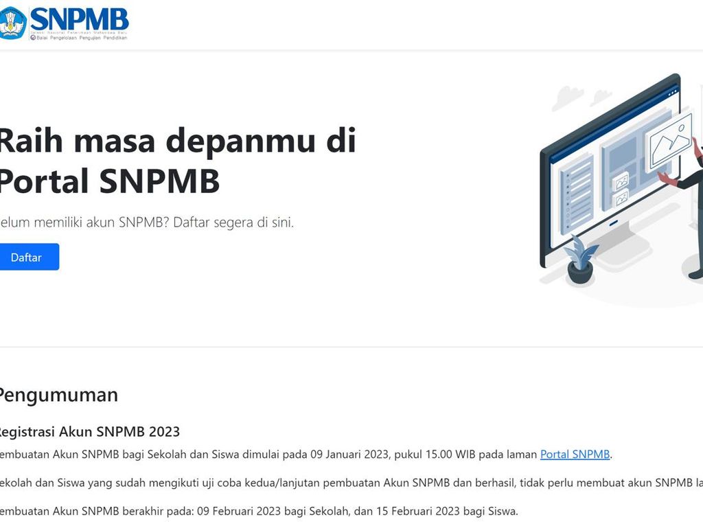 Cara Registrasi Akun SNPMB 2023, Calon Peserta SNBP-SNBT Wajib Punya!