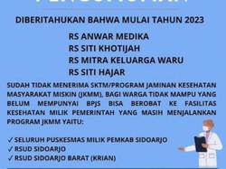 Warga Miskin Sidoarjo Tak Bisa Lagi Berobat Pakai SKTM di 4 RS Swasta