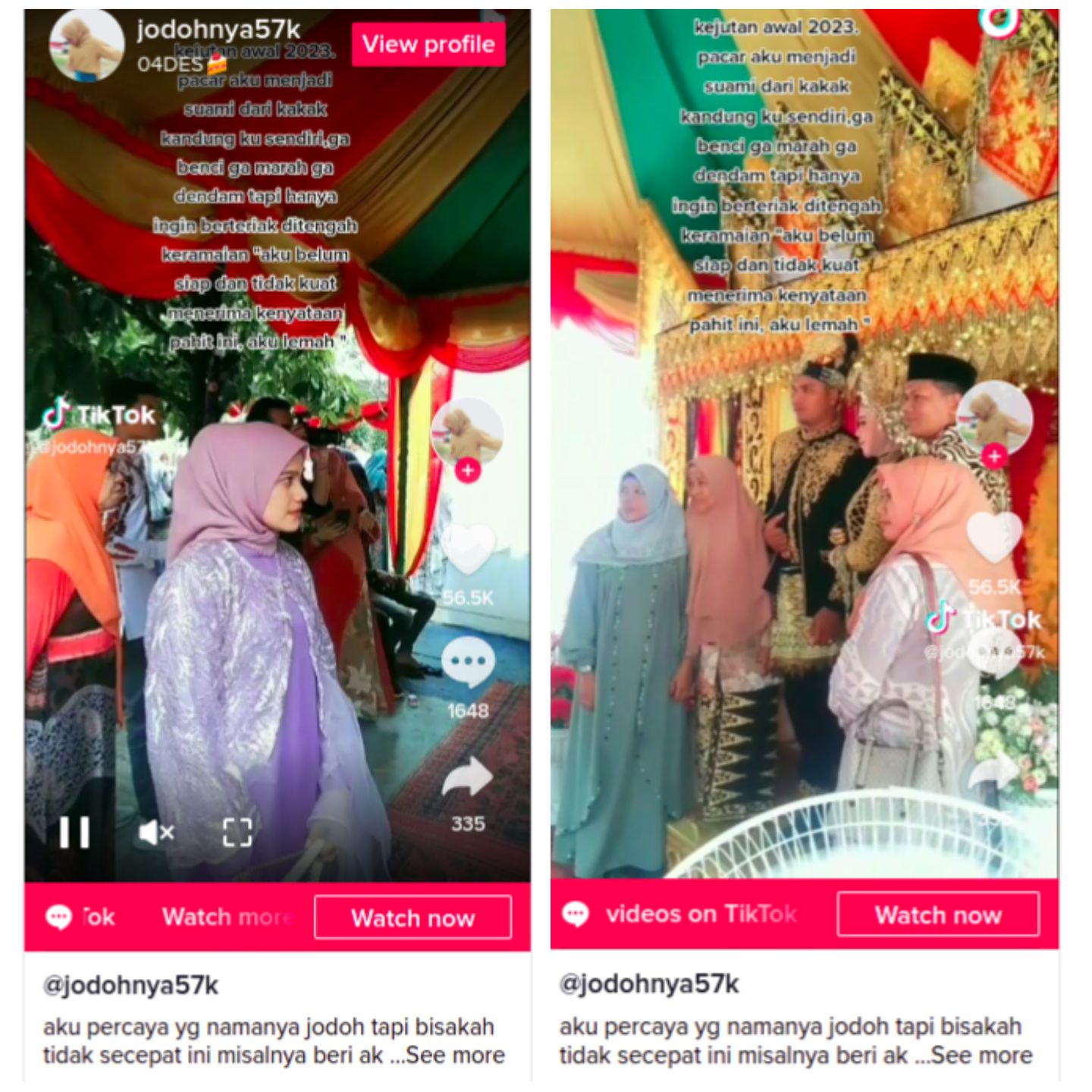 Unggahak TikTok @jodohnya57k