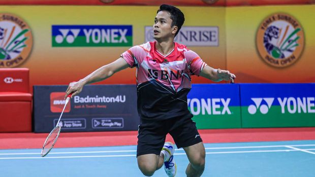 Anthony Ginting di India Open. (Arsip PBSI)