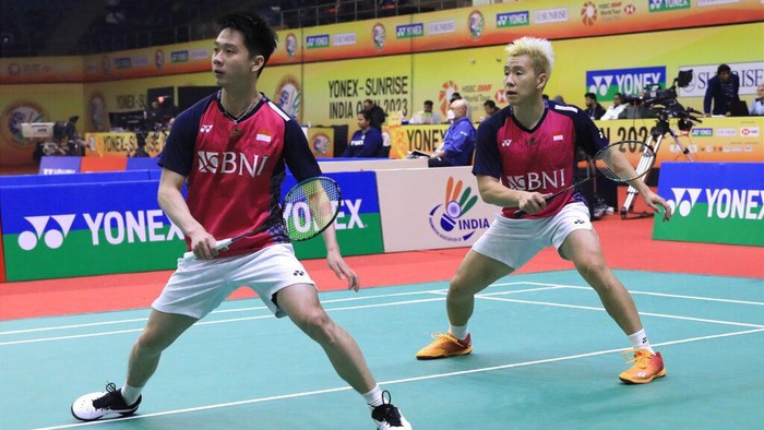 Kevin Sanjaya Sukamuljo/Marcus Fernaldi Gideon terhenti di perempatfinal India Open 2023 (Foto: dok. PBSI)