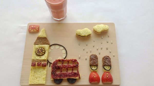 Kreatif! Menu Sarapan Ini Diubah Jadi Hiasan Bentuk Rumah hingga Hewan