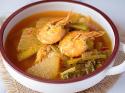 Resep Sayur Asam Udang dan Pepaya Muda, Sayur Segar untuk Tanggal Tua