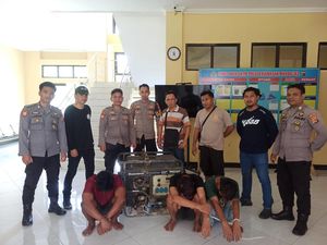 Polisi Tangkap 3 Pencuri Genset Pembuatan Aspal Parkir Sirkuit Mandalika