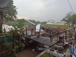 Belasan Bangunan di Sawit Boyolali Rusak Diterjang Puting Beliung