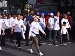 Ikut Jalan Sehat Porseni NU, Puan: Nahdliyin Sehat, NU Semakin Kuat