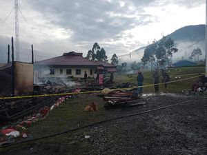 Kantor Inspektorat Puncak Jaya Papua Tengah Kebakaran, Polisi Selidiki