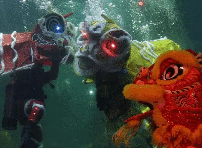 Atraksi Barongsai Meriahkan Perayaan Imlek 2023: Ada di Seaworld-KAI