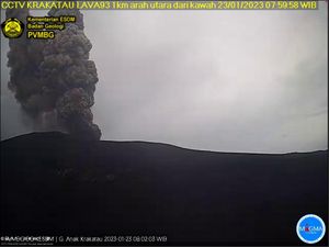 Gunung Anak Krakatau Sudah 7 Kali Erupsi Pagi Ini Gunung Anak Krakatau Sudah 7 Kali Erupsi Pagi Ini