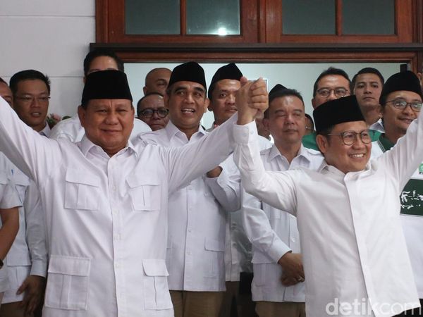 Makin Lengket Prabowo dan Cak Imin Saat Resmikan Sekber Gerindra-PKB