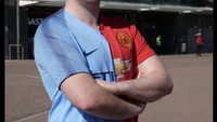 Salah satu meme fans Man City ikut dukung MU. Soalnya City lagi terus berusaha mengejar Arsenal sih! Foto: dok. Internet