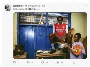 Meme Eddie Nketiah Jadi Mimpi Buruk Manchester United