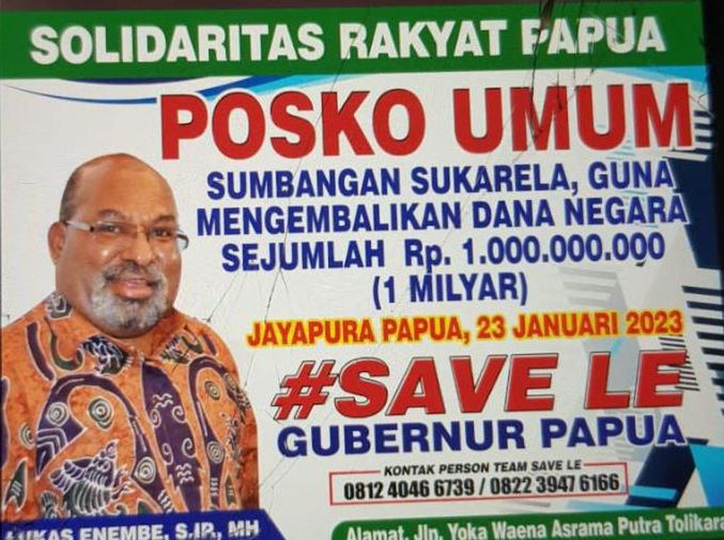 Alasan Simpatisan Lukas Enembe Galang Dana untuk Kembalikan Duit Suap Rp 1 M Alasan Simpatisan Lukas Enembe Galang Dana untuk Kembalikan Duit Suap Rp 1 M