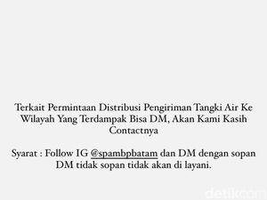 Krisis Air, Warga Malah Dipaksa Follow IG SPAM Batam untuk Dapat Air Tangki Krisis Air, Warga Malah Dipaksa Follow IG SPAM Batam untuk Dapat Air Tangki