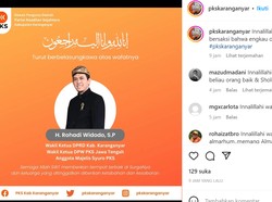 Eks Wabup Karanganyar Rohadi Widodo Meninggal, PKS Berduka