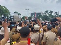 Temui Pendemo, Anggota DPR Janji Perjuangkan Hak Perangkat Desa