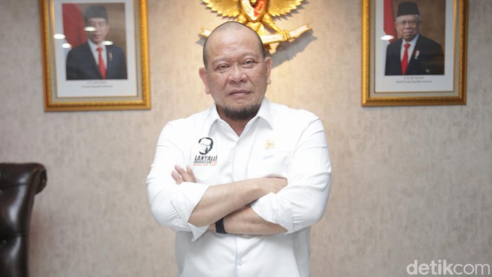 Ketua DPD RI AA Lanyalla Mahmud Mattalitti saat wawancara khusus bersama detikcom.