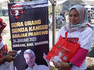 Sosialisasikan Sosok Ganjar, Relawan Adakan Kegiatan Sosial di Soreang